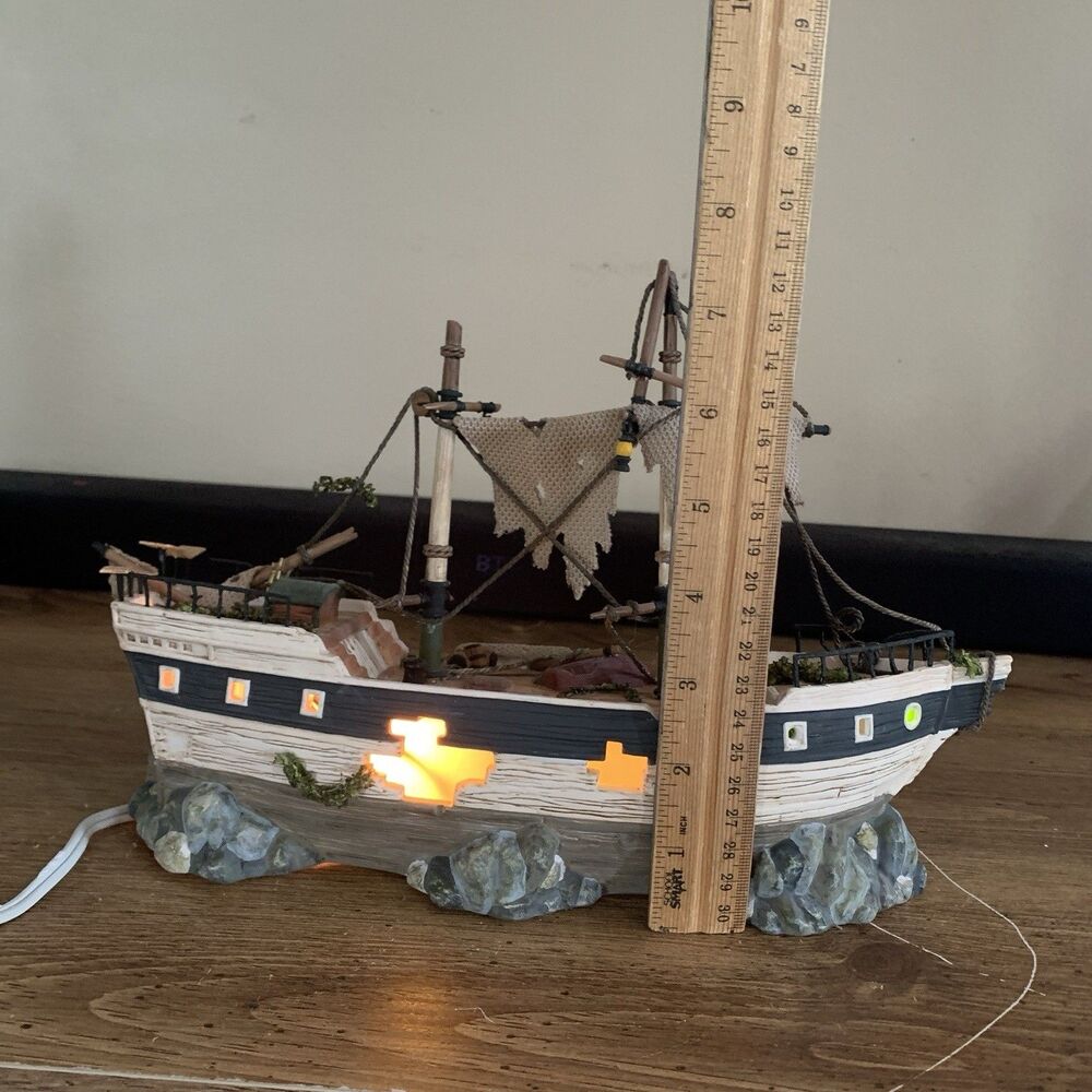 Department 56 The Spooky Schooner 56.55087 Original Box Sound Lights Work - Picture 8 of 10